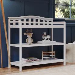 Arch Top Baby Changing Table, Matte White