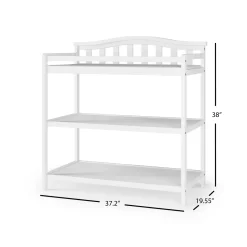 Arch Top Baby Changing Table, Matte White