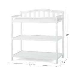 Arch Top Baby Changing Table, Matte White
