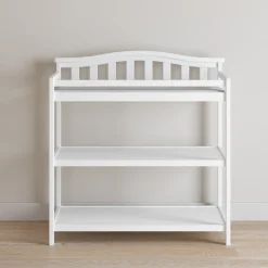 Arch Top Baby Changing Table, Matte White