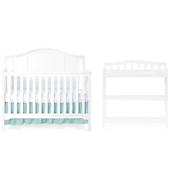Arch Top Baby Changing Table, Matte White
