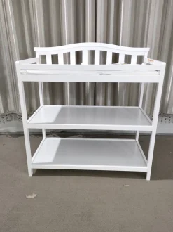 Arch Top Baby Changing Table, Matte White