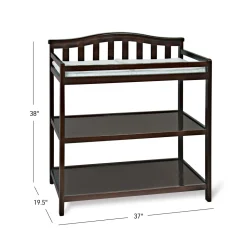 Arch Top Baby Changing Table, Jamocha