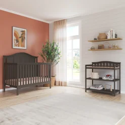 Arch Top Baby Changing Table, Dapper Gray