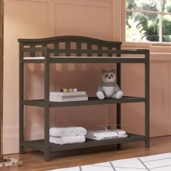 Arch Top Baby Changing Table, Dapper Gray