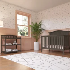 Arch Top Baby Changing Table, Dapper Gray