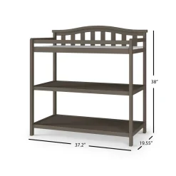 Arch Top Baby Changing Table, Dapper Gray
