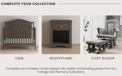 Arch Top Baby Changing Table, Dapper Gray