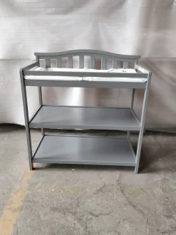 Arch Top Baby Changing Table, Cool Gray