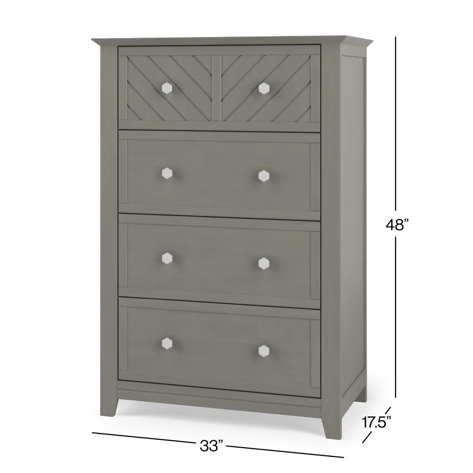 Atwood 4-Drawer Chest, Lunar Gray