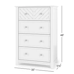 Atwood 4-Drawer Chest, Matte White