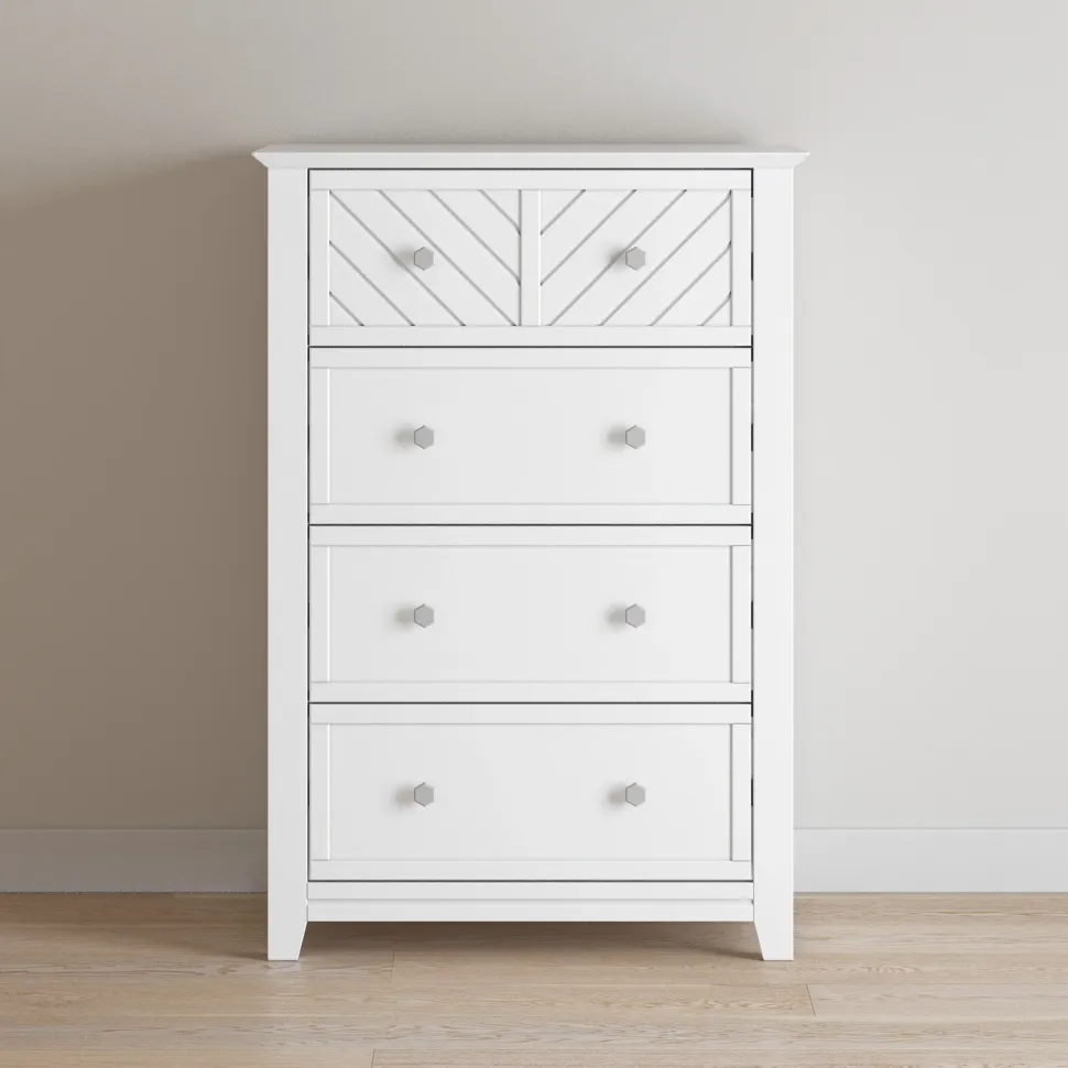 Atwood 4-Drawer Chest, Matte White