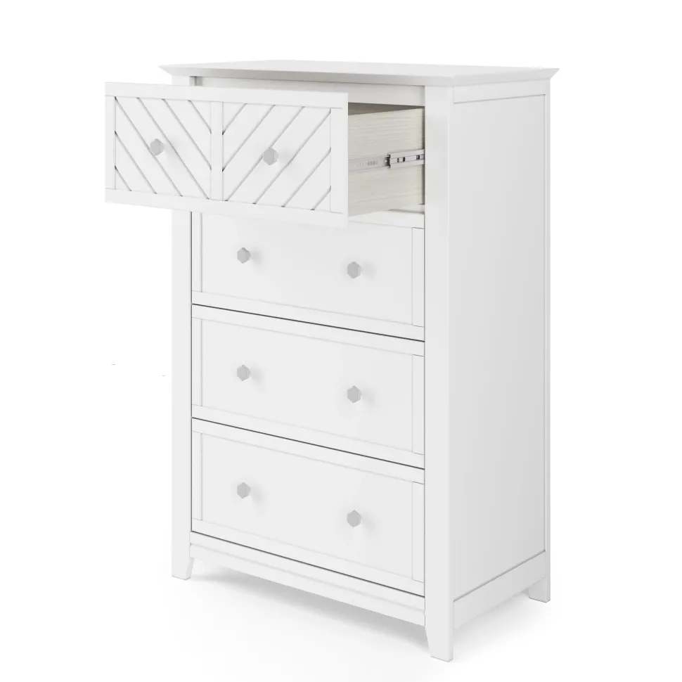 Atwood 4-Drawer Chest, Matte White