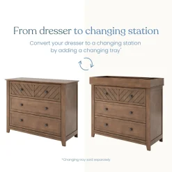 Atwood 3-Drawer Dresser, Cocoa Bean