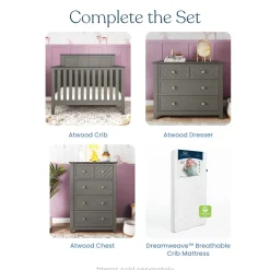 Atwood 3-Drawer Dresser, Lunar Gray