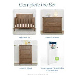 Atwood 4-in-1 Convertible Crib, Cocoa Bean