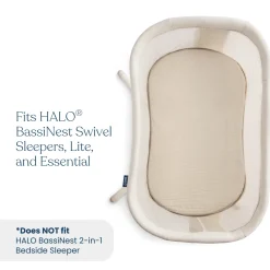 BassiNest® Fitted Sheet 100% Organic Cotton Muslin 2-Pack