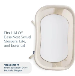 BassiNest® Fitted Sheet 100% Organic Cotton 2-Pack