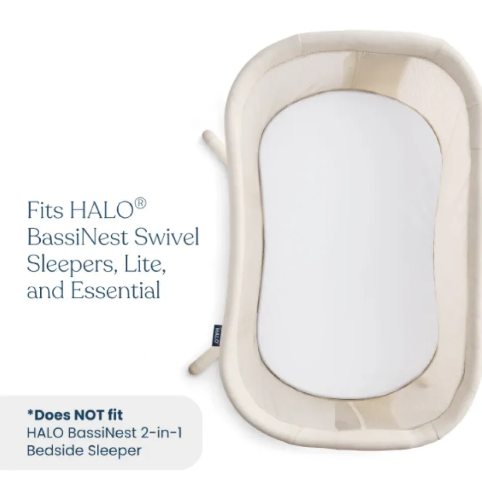 BassiNest® Fitted Sheet 100% Organic Cotton 2-Pack