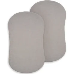 BassiNest® Fitted Sheet 100% Organic Cotton Muslin 2-Pack