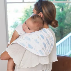 boutique 100% cotton muslin burpy bibs 2 pack