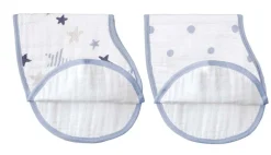 boutique 100% cotton muslin burpy bibs 2 pack