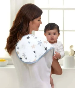 boutique 100% cotton muslin burpy bibs 2 pack