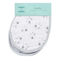 boutique 100% cotton muslin burpy bibs 2 pack