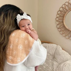 boutique 100% cotton muslin burpy bibs 2 pack
