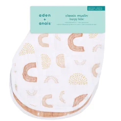 boutique 100% cotton muslin burpy bibs 2 pack