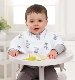 boutique 100% cotton muslin burpy bibs 2 pack