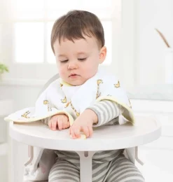 boutique 100% cotton muslin burpy bibs 2 pack