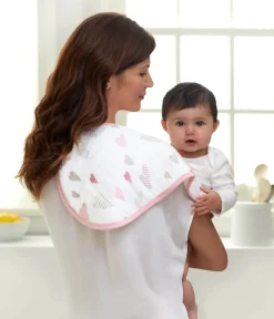boutique 100% cotton muslin burpy bibs 2 pack