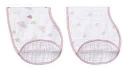 boutique 100% cotton muslin burpy bibs 2 pack