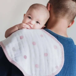 boutique 100% cotton muslin burpy bibs 2 pack
