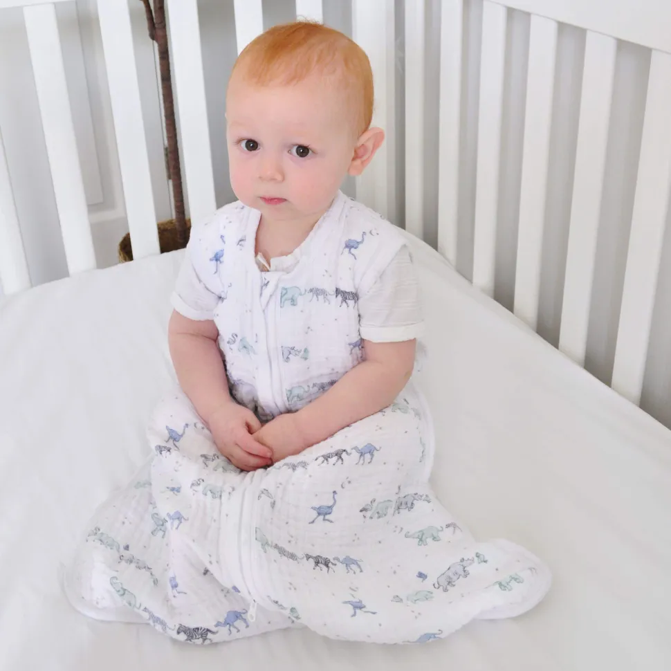 boutique 100% cotton muslin light sleep sack TOG 1.0