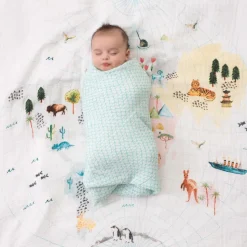boutique 100% cotton muslin swaddle blanket