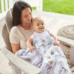 boutique 100% cotton muslin swaddle blanket 4 pack
