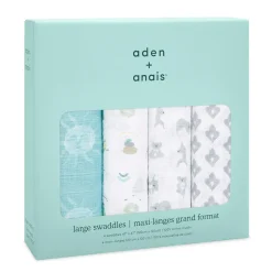 boutique 100% cotton muslin swaddle blanket 4 pack