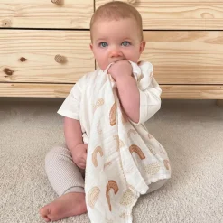 boutique 100% cotton muslin swaddle blanket 4 pack