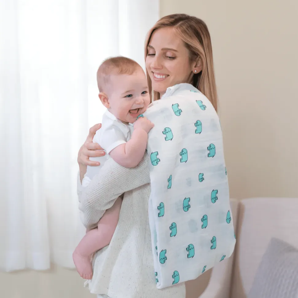 boutique 100% cotton muslin swaddle blanket 4 pack