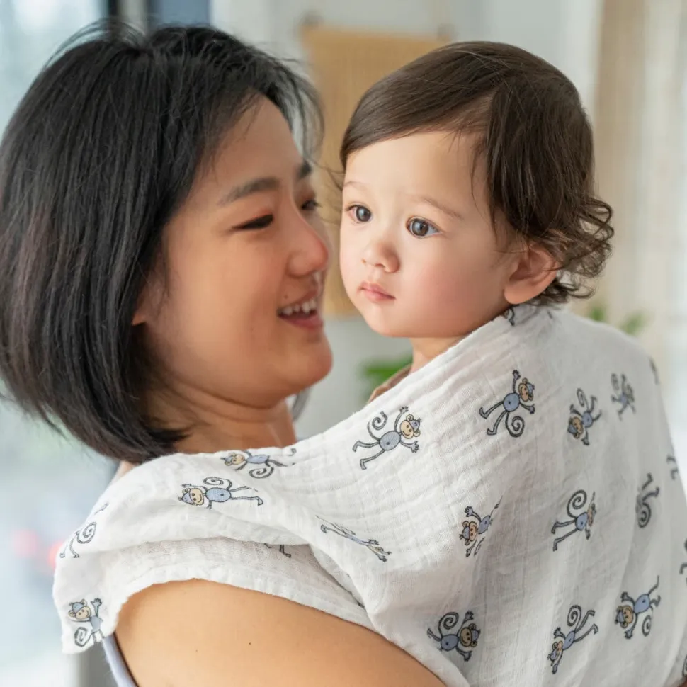 boutique 100% cotton muslin swaddle blanket 4 pack