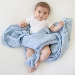 boutique 100% cotton muslin swaddle blanket