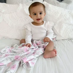 boutique 100% cotton muslin swaddle blanket