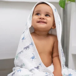 boutique 100% cotton oversized muslin backed towel + washcloth set