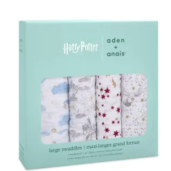 boutique iconic 100% cotton muslin swaddle blanket 4 pack
