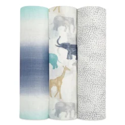 boutique silky soft swaddle blanket 3 pack