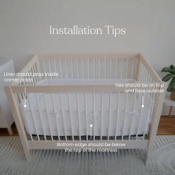 Breathable Mesh Crib Liner for Full Sized Crib