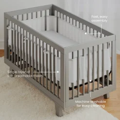 Breathable Mesh Crib Liner for Full Sized Crib