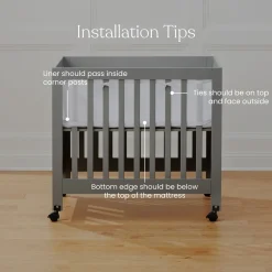 Breathable Mesh Crib Liner for Mini Crib